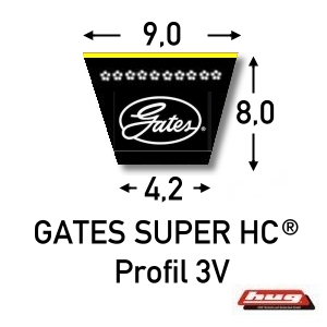 Gates Super HC® Schmalkeilriemen 3V - bei HUG Technik ✓