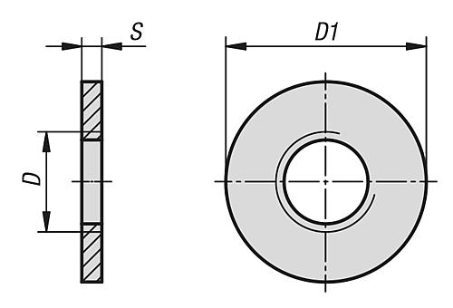 Sicherungsscheibe D=M12, D1=24, Edelstahl 1.4404 poliert - K1331.12 - erhältlich bei ♡ HUG Technik ✓