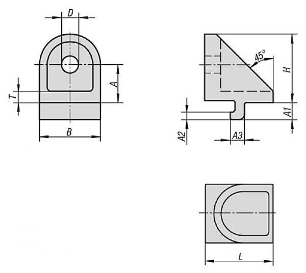 Klemmwinkel 27X24X27, Form:A, Typ I - K1049.06 - bei HUG Technik ✓