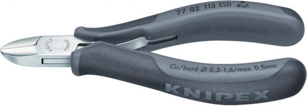KNIPEX® Seitenschneider Elektronik ESD Rundkopf mit kleiner Fase 115 mm - gibt’s bei HUG Technik ✓