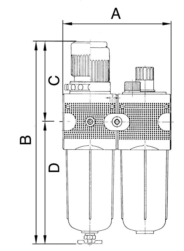 Wartungseinheit 2-tlg. »multifix« mit Metallbehälter, BG 1, G 1/4 - bei HUG Technik ✭