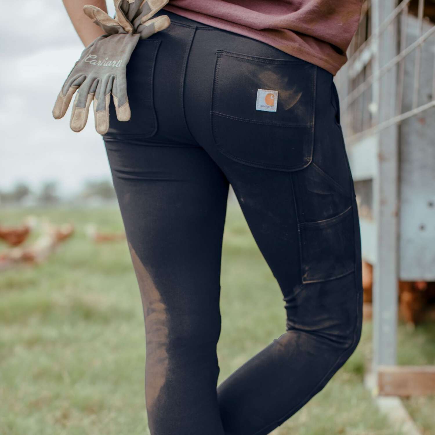 carhartt® Damen Stretch-Legging FORCE COLD WEATHER LEGGING black Ansicht 3  - direkt von HUG Technik ✓
