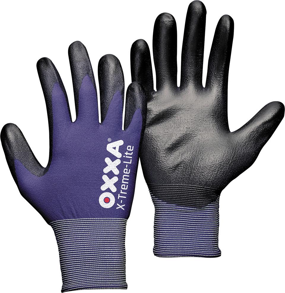 OXXA® Handschuh X-Treme-Lite PU, schwarz-blau - gibt’s bei HUG Technik ✓