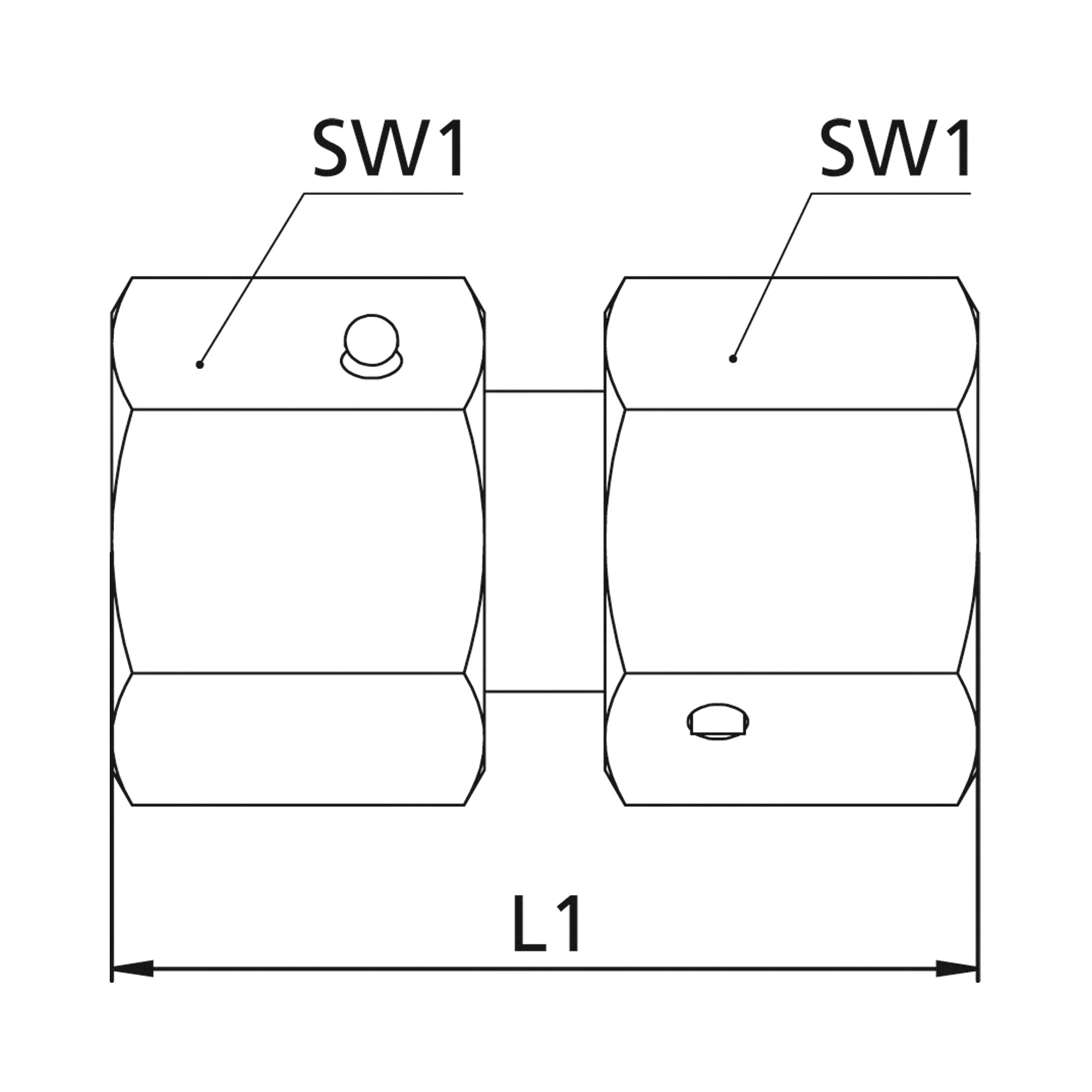 Einstellbare gerade Verschraubung, Rohr-Außen-Ø 20, Stahl verzinkt - direkt von HUG Technik ✓