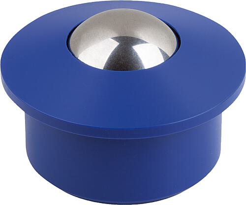 Kugelrolle Gehäuse, Form:B Kugel aus Edelstahl DK=22,225, POM - K1827.221