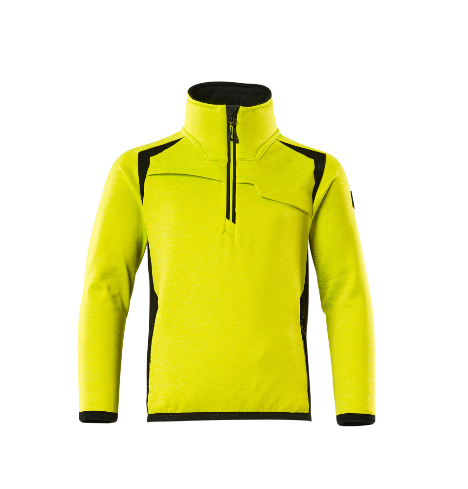 MASCOT® ACCELERATE SAFE Fleecepullover für Kinder  Gr. 104, hi-vis gelb/schwarz - erhältlich bei ✭ HUG Technik ✓