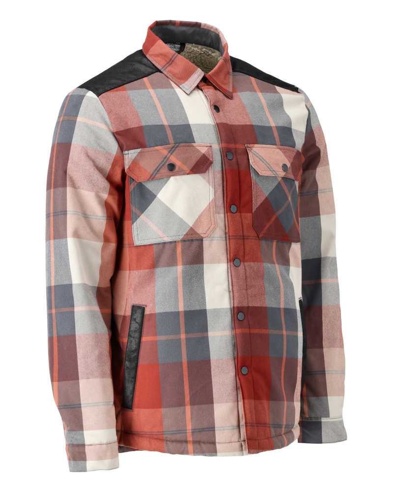 MASCOT® CUSTOMIZED Hemd aus Flanell mit Faserpelz Futter  Gr. 2XL, herbstrot-kariert - bei HUG Technik ✓