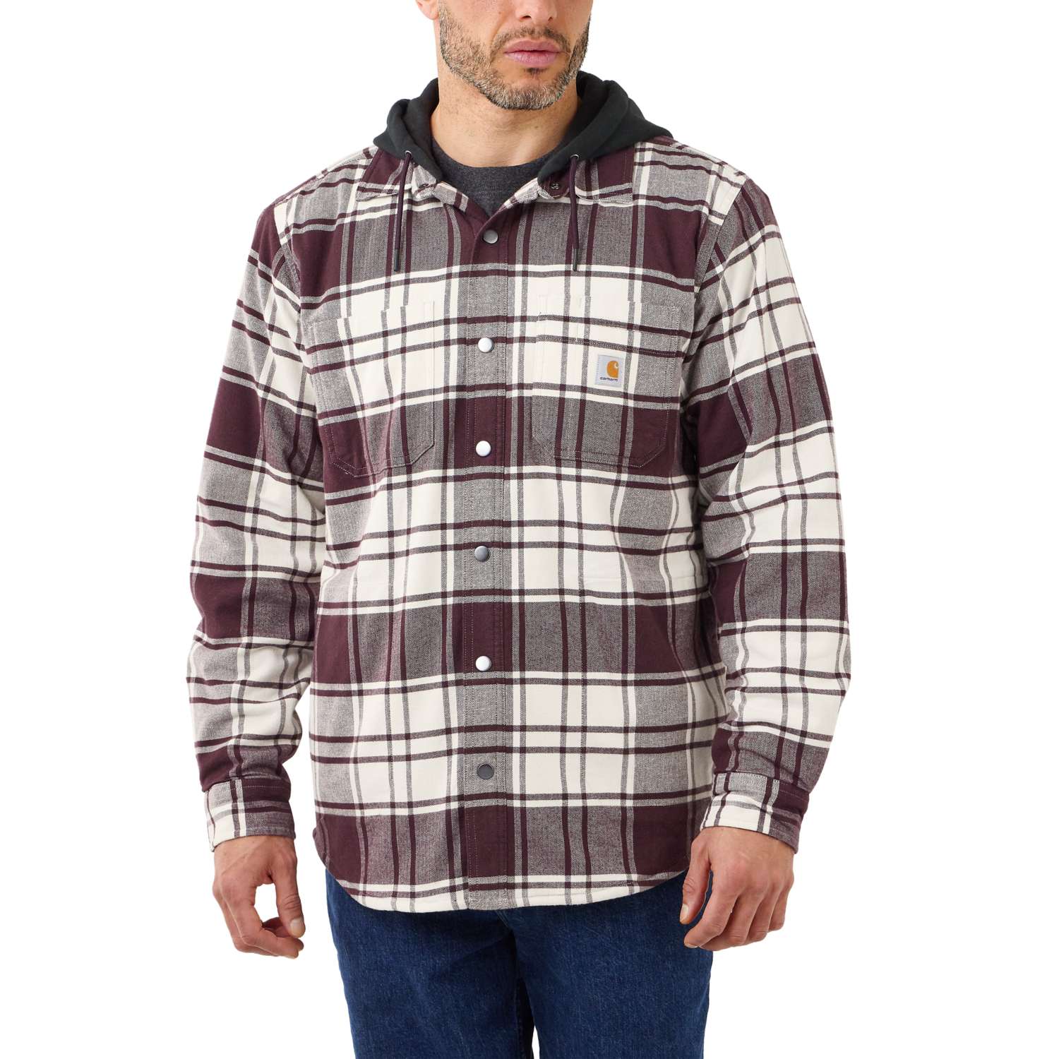 carhartt® Herren-Hemdjacke »FLANNEL FLEECE LINED HOODED SHIRT JAC« malt - jetzt NEU bei HUG Technik  😊