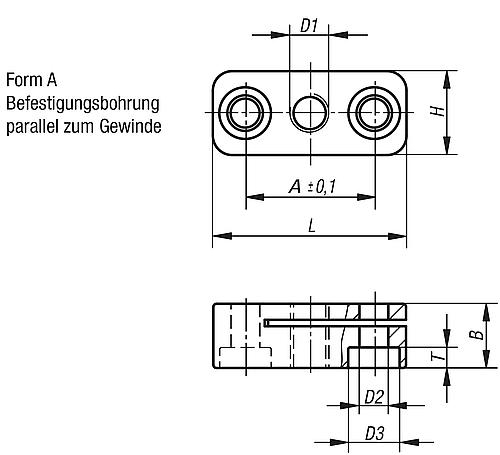 Haltestück M06, Form: A Aluminium - K0638.306 - kommt direkt von HUG Technik 😊