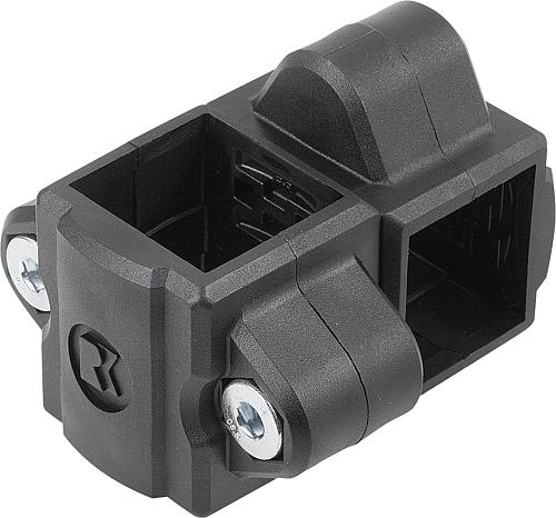 Rohrverbinder Kreuzstück Thermoplast, Komp:Stahl, A=30, B=30 - K0473.3030 - bei HUG Technik ✓