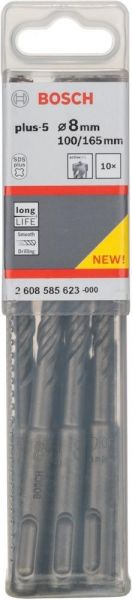 BOSCH SDSplus Bohrer plus-5 10,0x100x165mm (10 Stück) - kommt direkt von HUG Technik 😊
