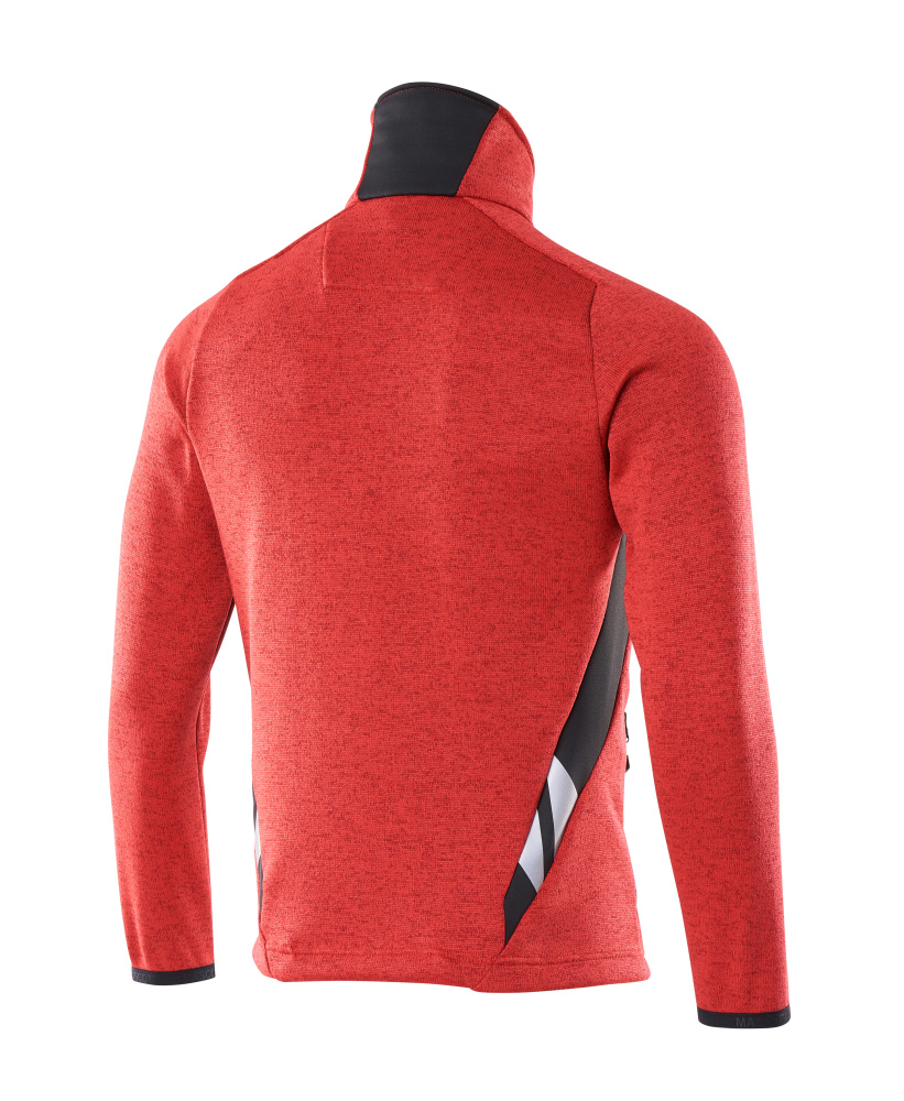 MASCOT® ACCELERATE Strickpullover mit Reißverschluss  Gr. 2XL, verkehrsrot/schwarz - erhältlich bei ✭ HUG Technik ✓