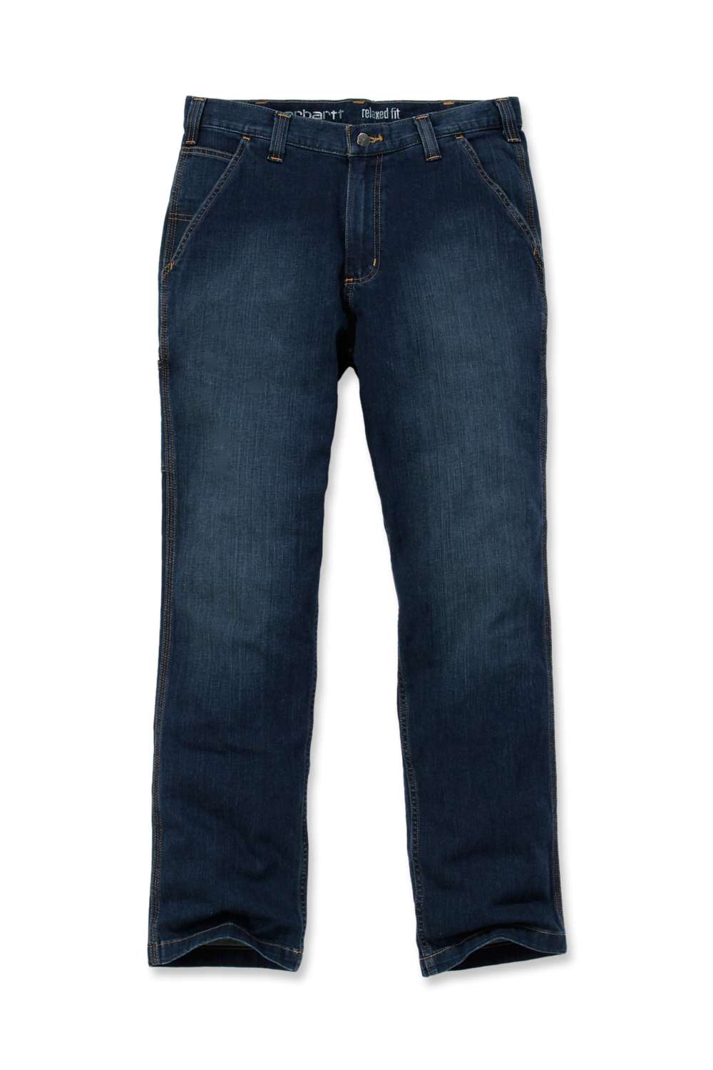 carhartt® Herren Jeanshose RUGGED FLEX RELAXED DUNGAREE JEAN Flach  - bekommst Du bei HUG Technik ♡