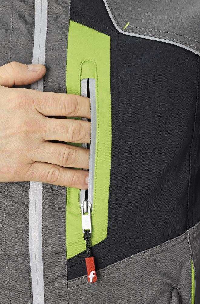FORTIS Jacke Flex, grau-schwarz-lime - erhältlich bei ❣ HUG Technik ✓