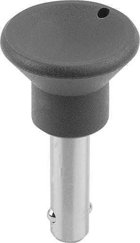 Steckbolzen Thermoplast, Komp: Edelstahl, D1=10, L=15 - K0365.3310015 - bei HUG Technik ✓