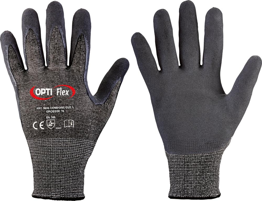 Optiflex® Schnittschutzhandschuh Comfort Cut 5, HDPE, schwarz - bei HUG Technik ✓