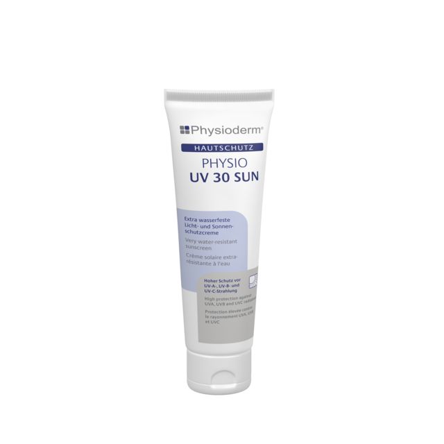 Physioderm® Hautschutzcreme PHYSIO UV 30 SUN, 100 ml Tube, mit UV-Schutz - erhältlich bei ✭ HUG Technik ✓