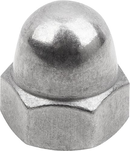 Hutmutter DIN1587 hohe Form, M06, SW=10, Stahl 6 blank - K1800.106