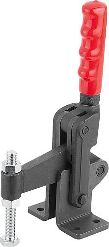 Schnellspanner, Fuß waagrecht, schwere Ausführung, F1=12000, Feste Andruckspindel M12x100, Stahl gehärtet - K1253.012000 - bei HUG Technik ☆