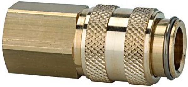 Schnellverschlusskupplung NW 5, beidseitig absperrend, G 1/4 IG Messing blank - direkt bei HUG Technik ✓