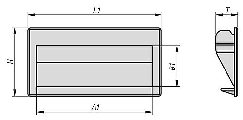 Schalengriff A=110, schwarz - K1077.1101 - bei HUG Technik ☆