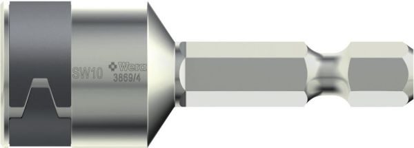 Wera® Steckschlüsseleinsatz-Bit mit Haltefunktion 3869/4, Edelstahl, SW10 x 50mm - bei HUG Technik ✓