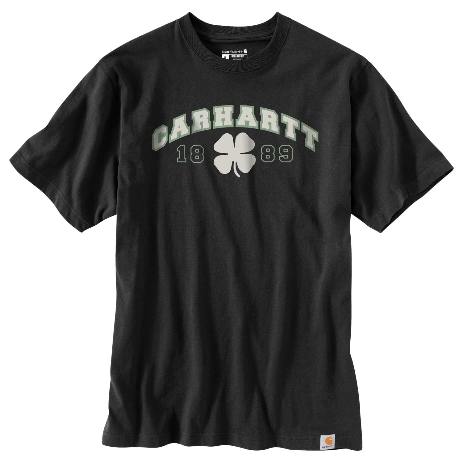 carhartt® Herren-T-Shirt »RELAXED FIT S/S SHAMROCK T-SHIRT« - Gr. S, black - erhältlich bei ❣ HUG Technik ✓