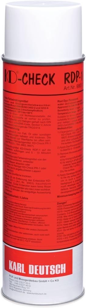 E-COLL Farbeindringmittel-Spray 500ml rot KD- Check RDP-1 - gibt’s bei HUG Technik ✓
