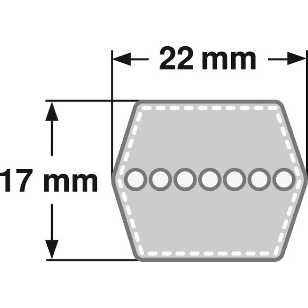 Skizze ConCar Doppelkeilriemen CC/HCC 22x17mm