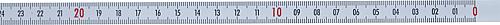 Maßband selbstklebend 1000X10, H=0,5, T=1 mm, horizontal, Stahl weiss lackiert, Form:B Nullpunkt rechts - K1301.00221010X1000 - direkt von HUG Technik ✓