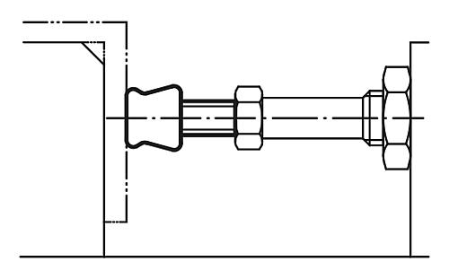 Druckschraube M08x26 H=43 Stahl, Komp:Neopren - K0690.081 - bei HUG Technik ☆