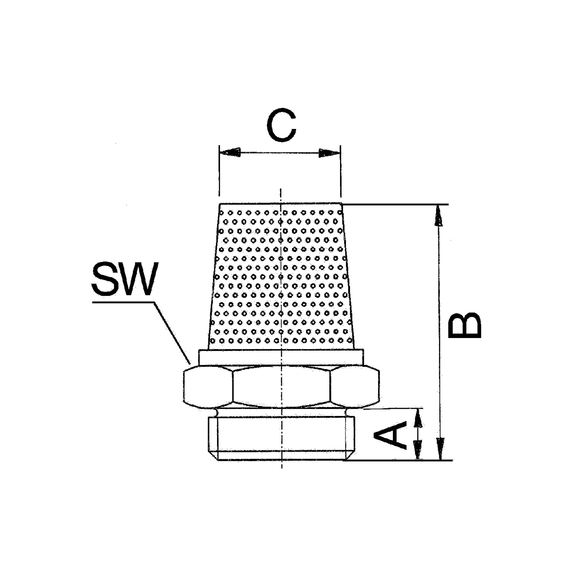 Sinterbronce-Schalldämpfer »value line«, Sechskant/Gew. Messing, G 3/8 - erhältlich bei ♡ HUG Technik ✓ Sinterbronce-Schalldämpfer »value line«, Sechskant/Gew. Messing, G 3/8 - erhältlich bei ♡ HUG Technik ✓