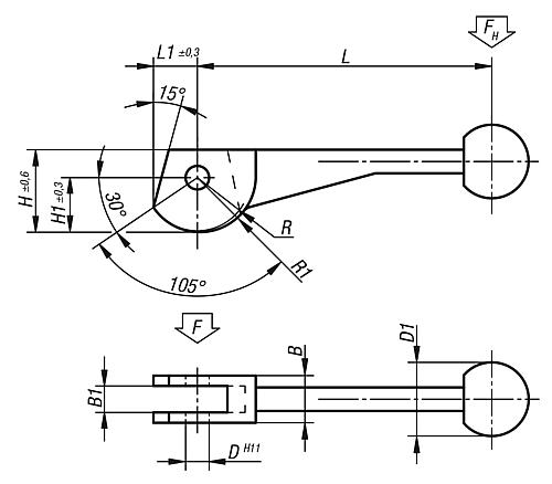 Exzenterspanner doppelt Vergütungsstahl, D=10 - K0009.10 - bei HUG Technik ✭