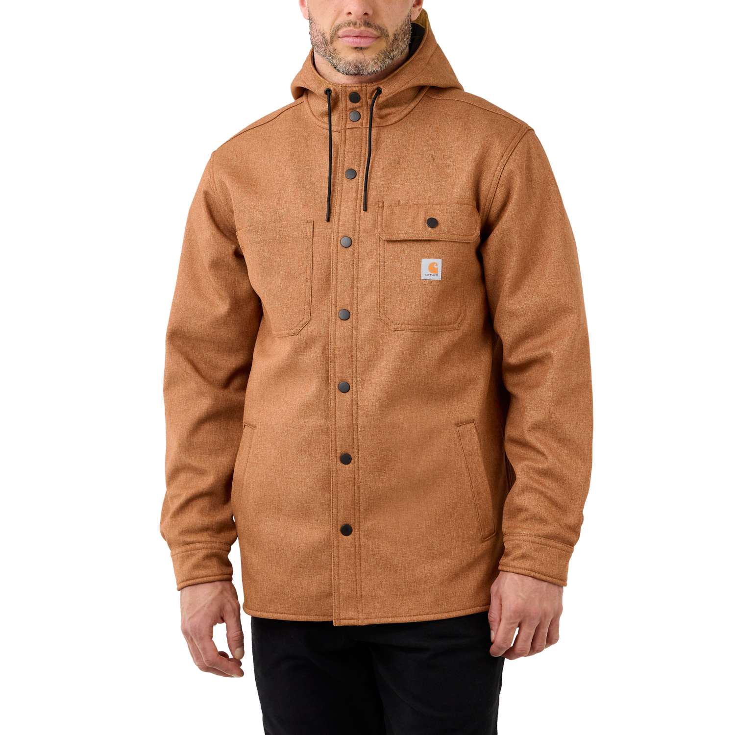 carhartt® Herren-Hemdjacke »WIND & RAIN BONDED SHIRT JAC« - Gr. L, oiled walnut heather 🖤 bei HUG Technik ✓