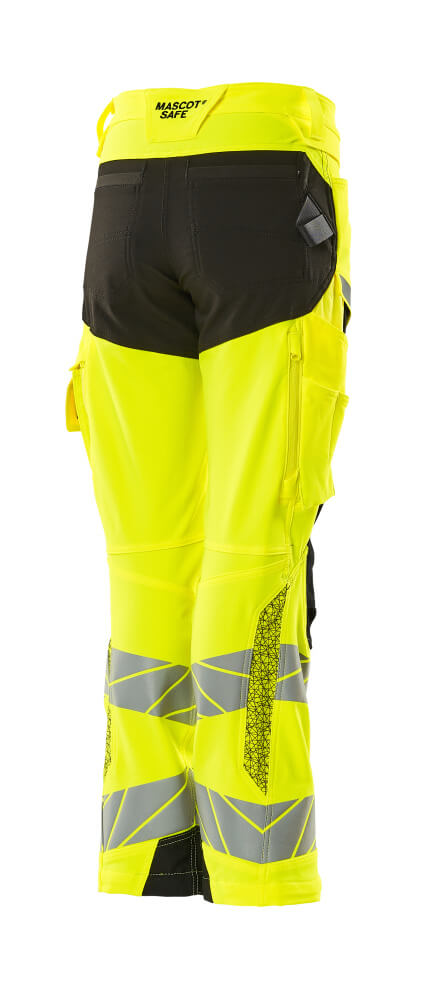 MASCOT® ACCELERATE SAFE Hose mit Knietaschen  Gr. 76/C34, hi-vis gelb/schwarz - bei HUG Technik ✭