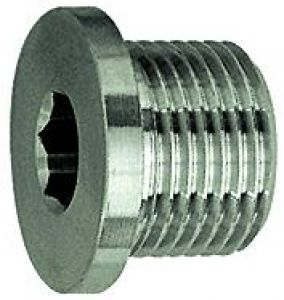 Verschlussschraube, Innensechskant, Bund, G 1, SW 17, Edelstahl - bei HUG Technik ✭