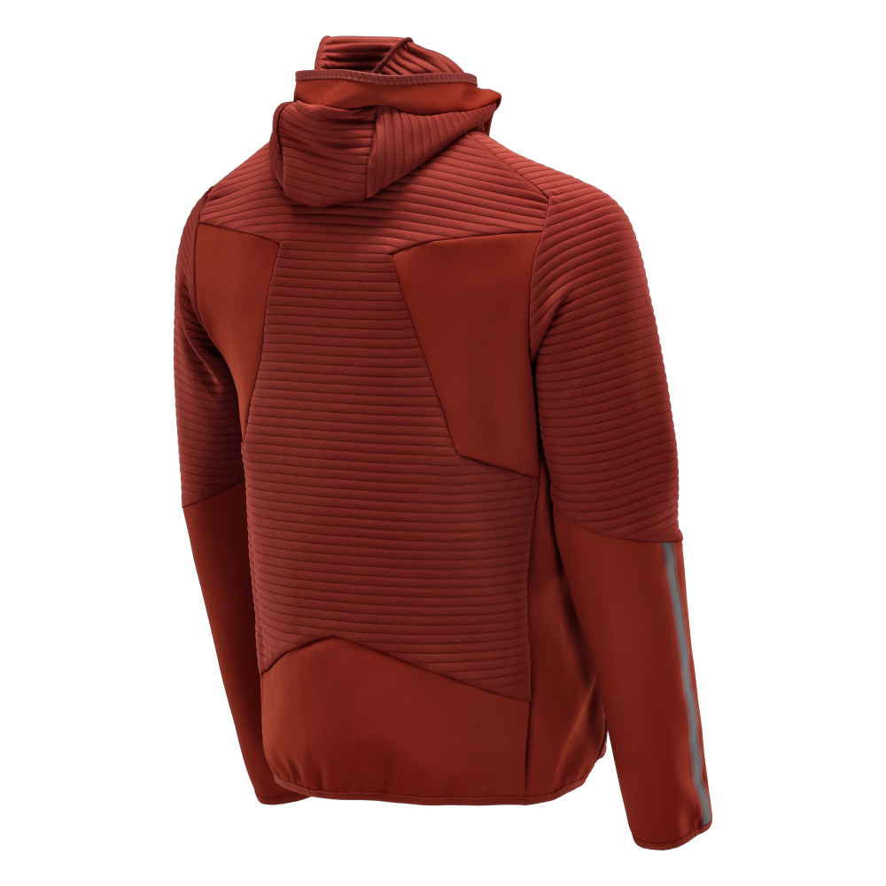 MASCOT® CUSTOMIZED Fleece Kapuzensweatshirt mit Reißverschluss  Gr. 2XL, herbstrot - bei HUG Technik ☆