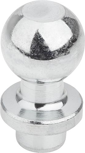 Produktbild Kugelzapfen für Winkelgelenke, Form:B Stahl, D1=10 - K0713.1045 - erhältlich bei ♡ HUG Technik ✓