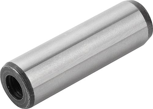 Zylinderstift DIN EN ISO8735 Innengewinde M06, D=10, L=100, Werkzeugstahl oberflächengehärtet - K1909.10X100