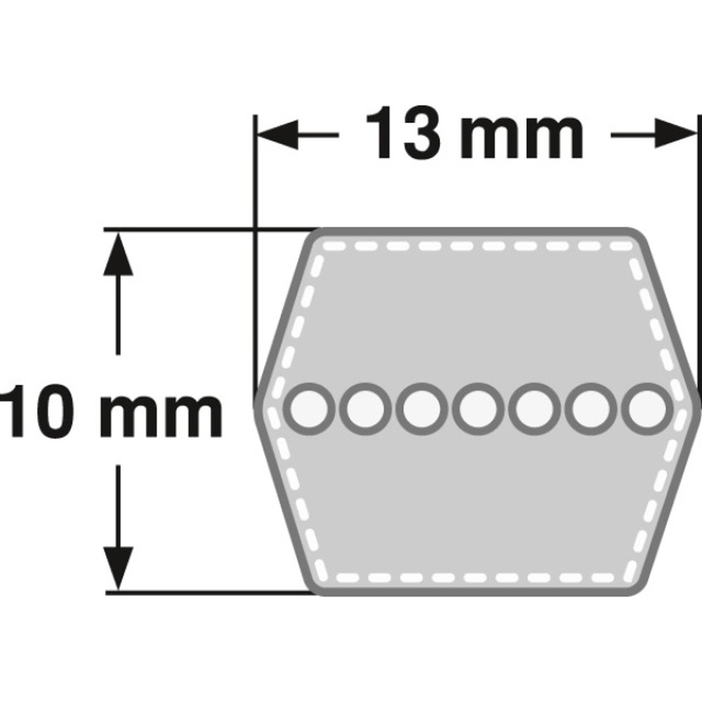 Skizze ConCar Doppelkeilriemen AA/HAA 13x10mm