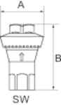 Inline-Druckregler, 2 x IG, ohne Sekundärentlüftung, G 1/4, 1 bar - gibt’s bei ☆ HUG Technik ✓