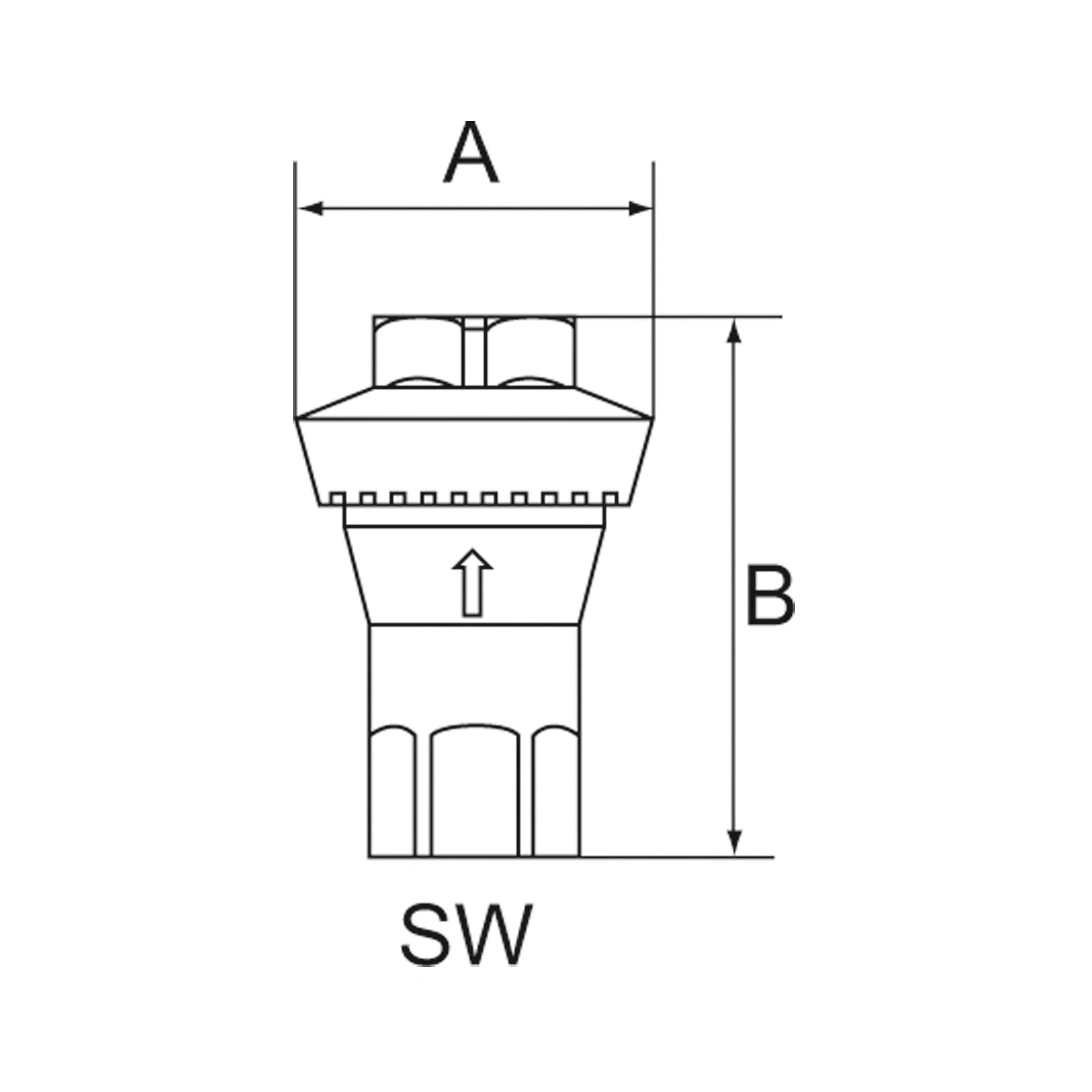 Inline-Druckregler, 2xIG, ohne Sekundärentlüftung, G 1/4, 6,5 bar - bei HUG Technik ♡