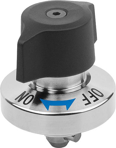 Drehspannriegel, Stahl vernickelt, Polyamid - K1558 - bei HUG Technik ☆