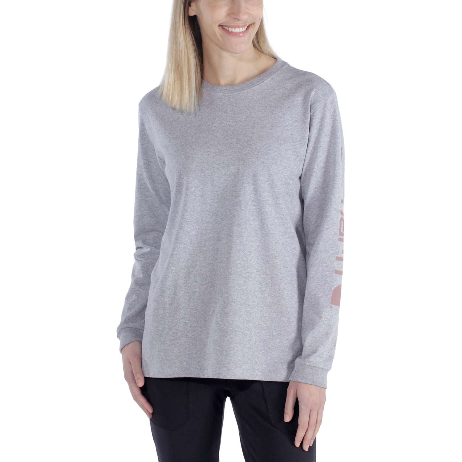 carhartt® Damen Langarmshirt WORKWEAR LOGO L/S T-SHIRT heather grey - bei HUG Technik ✓
