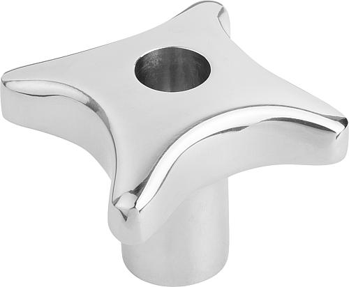Kreuzgriff poliert M06 D1=32, Form: D Edelstahl - K0146.4032062 - gibt’s bei HUG Technik ✓