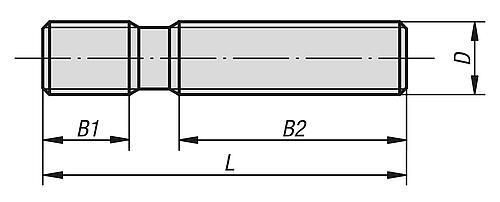 Stiftschraube M06 L=100 Vergütungsstahl, DIN6379 - K0697.06100 - bei HUG Technik ✭