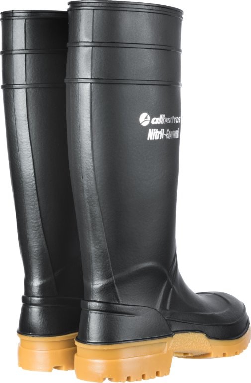 Albatros GUARDIAN HIGH BLACK Nitrilgummistiefel Paar hinten.