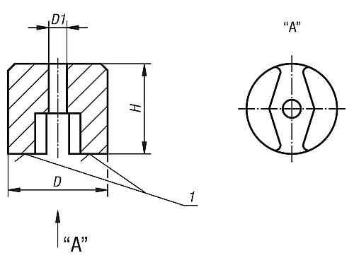 Magnet mit Bohrung L=10 AlNiCo, Flachgreifer, D1=4,2, D=13 - K0559.01 - bei HUG Technik ✭