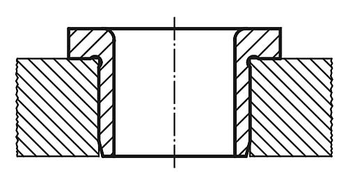 Bohrbuchse mit Bund DIN172, Form: B Einsatzstahl 0,4X3X6 - K1022.B0040X06 - bei HUG Technik ✓
