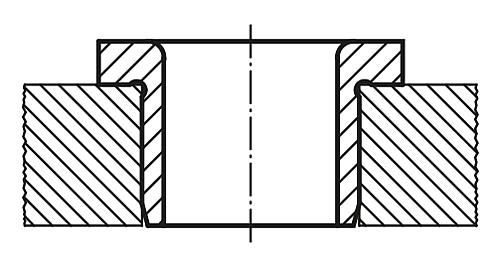 Bohrbuchse mit Bund DIN172, Form: B Einsatzstahl 0,4X3X6 - K1022.B0040X06 - bei HUG Technik ✓